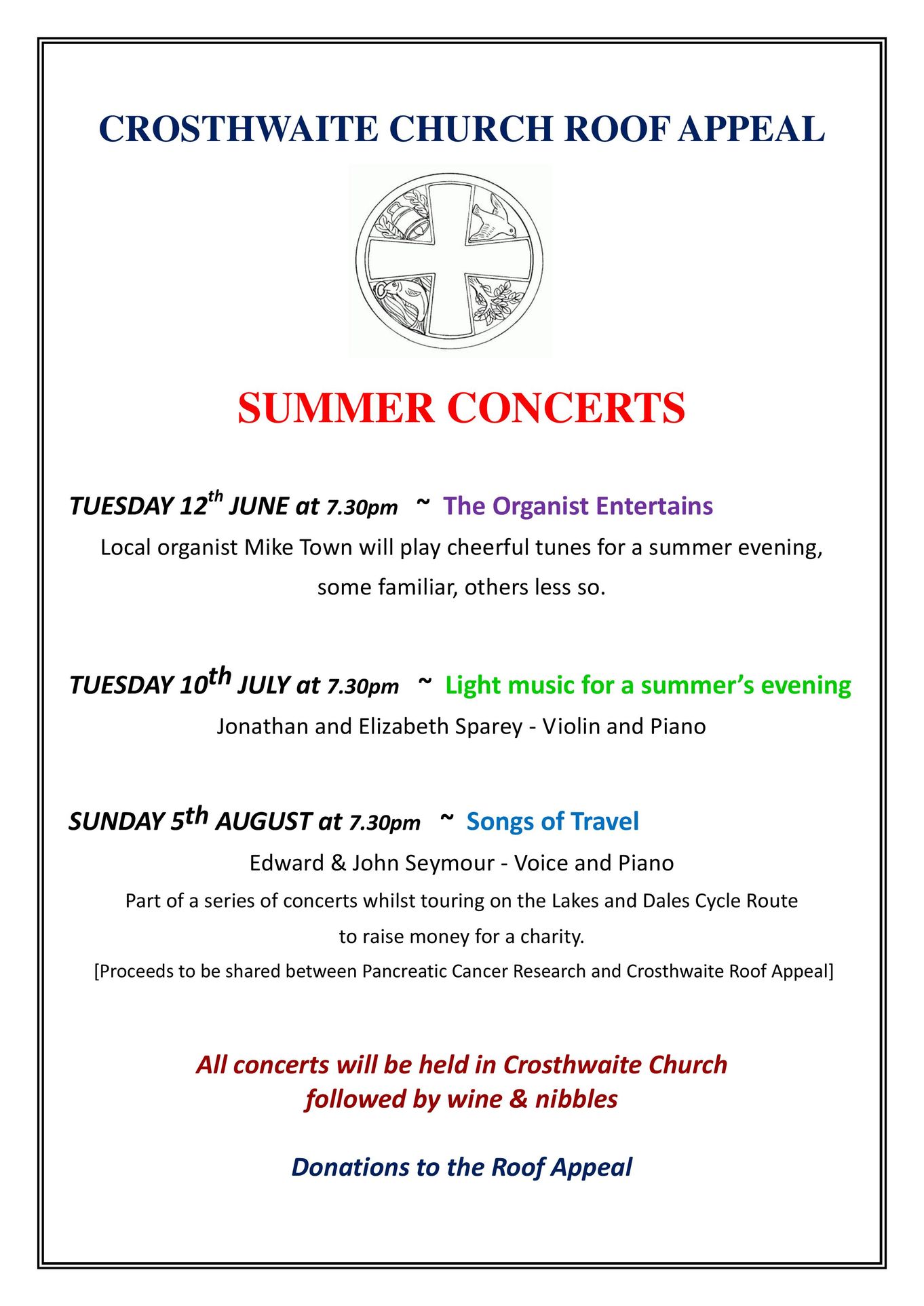Crosthwaite Church Roof Appeal Summer Concerts
