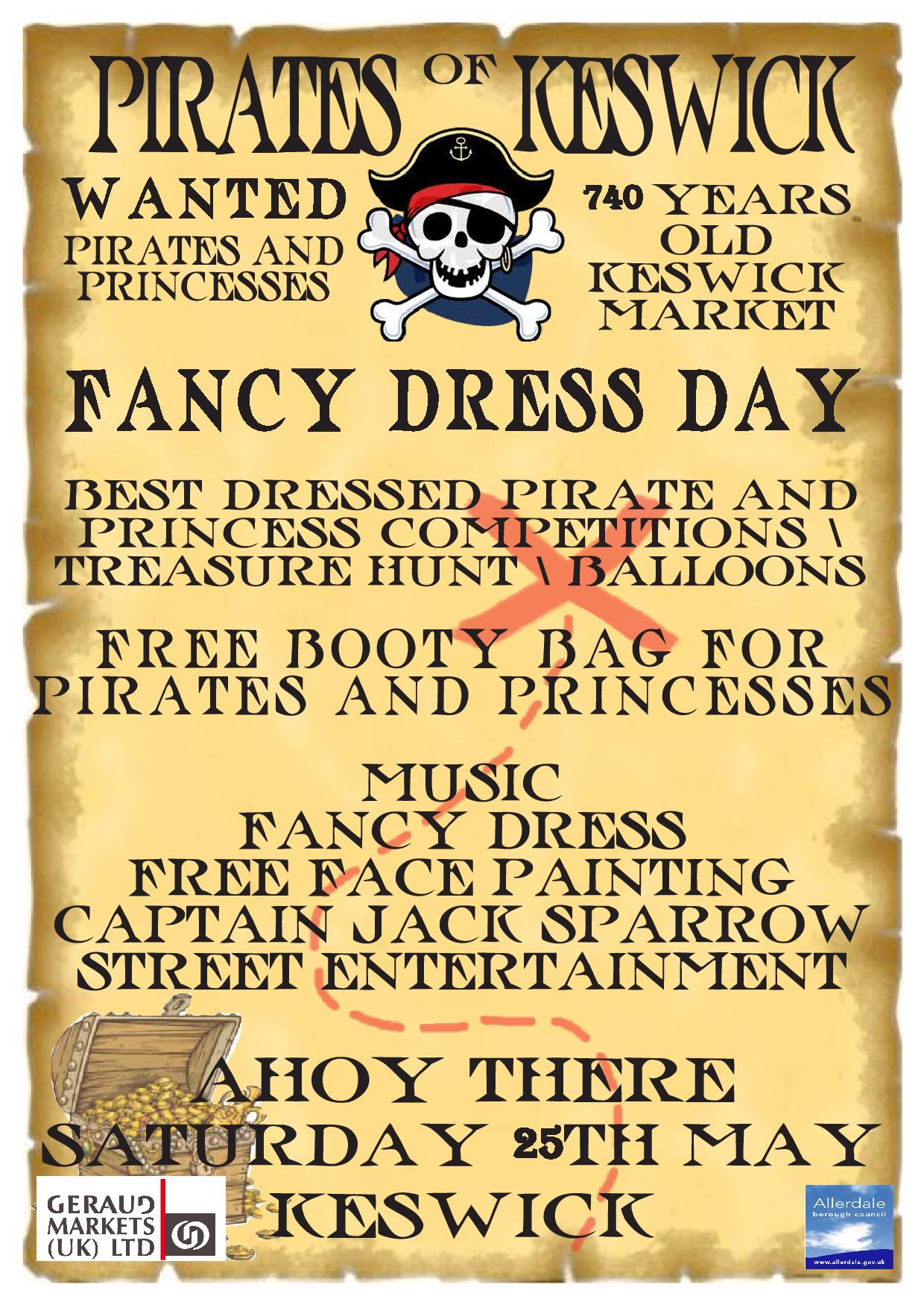 Pirates of Keswick Fancy Dress Day at Keswick Market