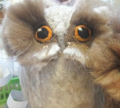 Wise Owls in needle felt with Annis McGowan 