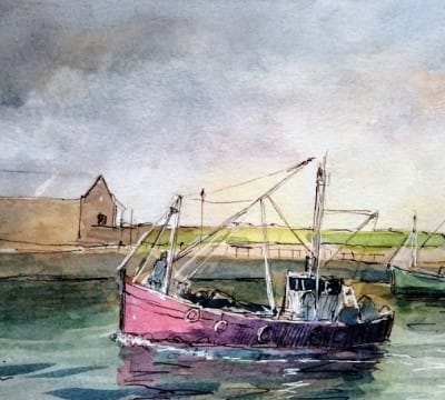 Painting Boats in the Harbour' with Roy Simmons 