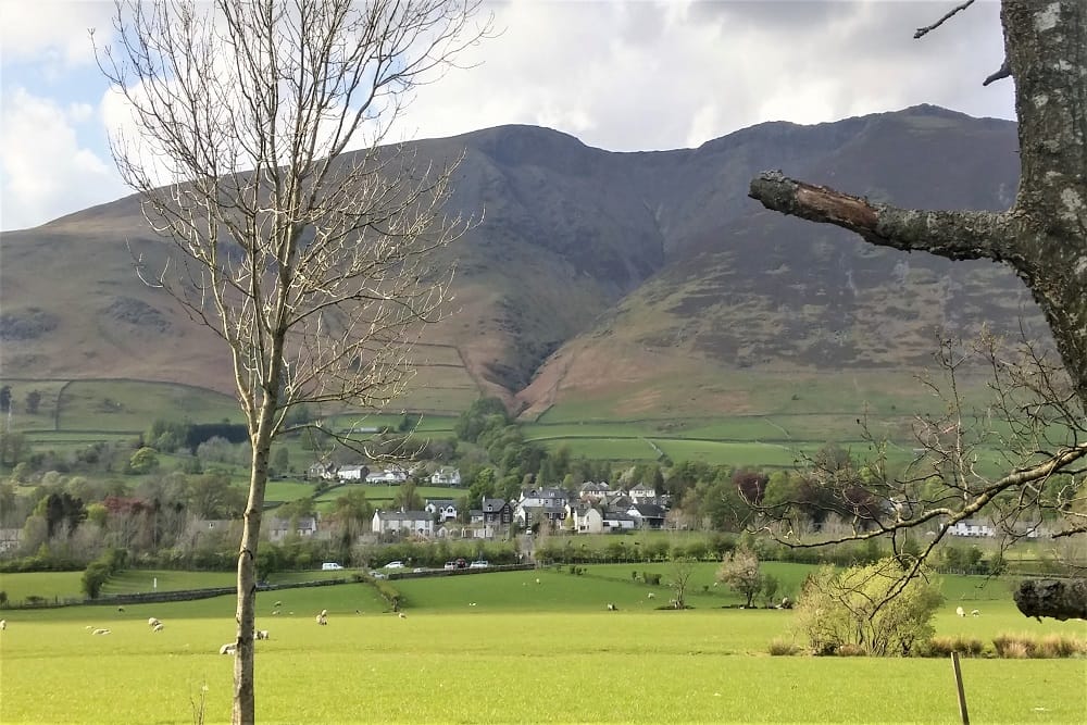Village of Threlkeld with Blencathra in the background