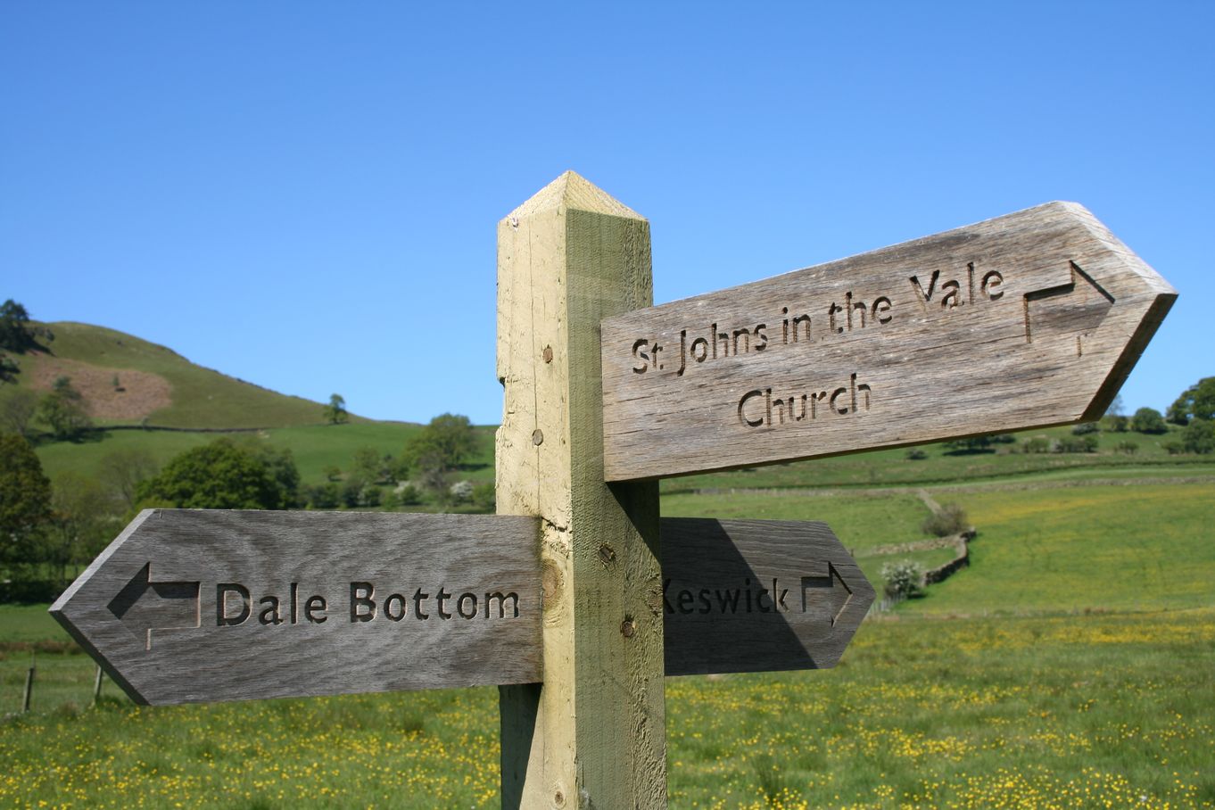 St Johns in the Vale sign post