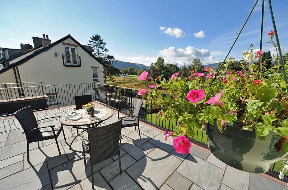 Patio with view over the fells