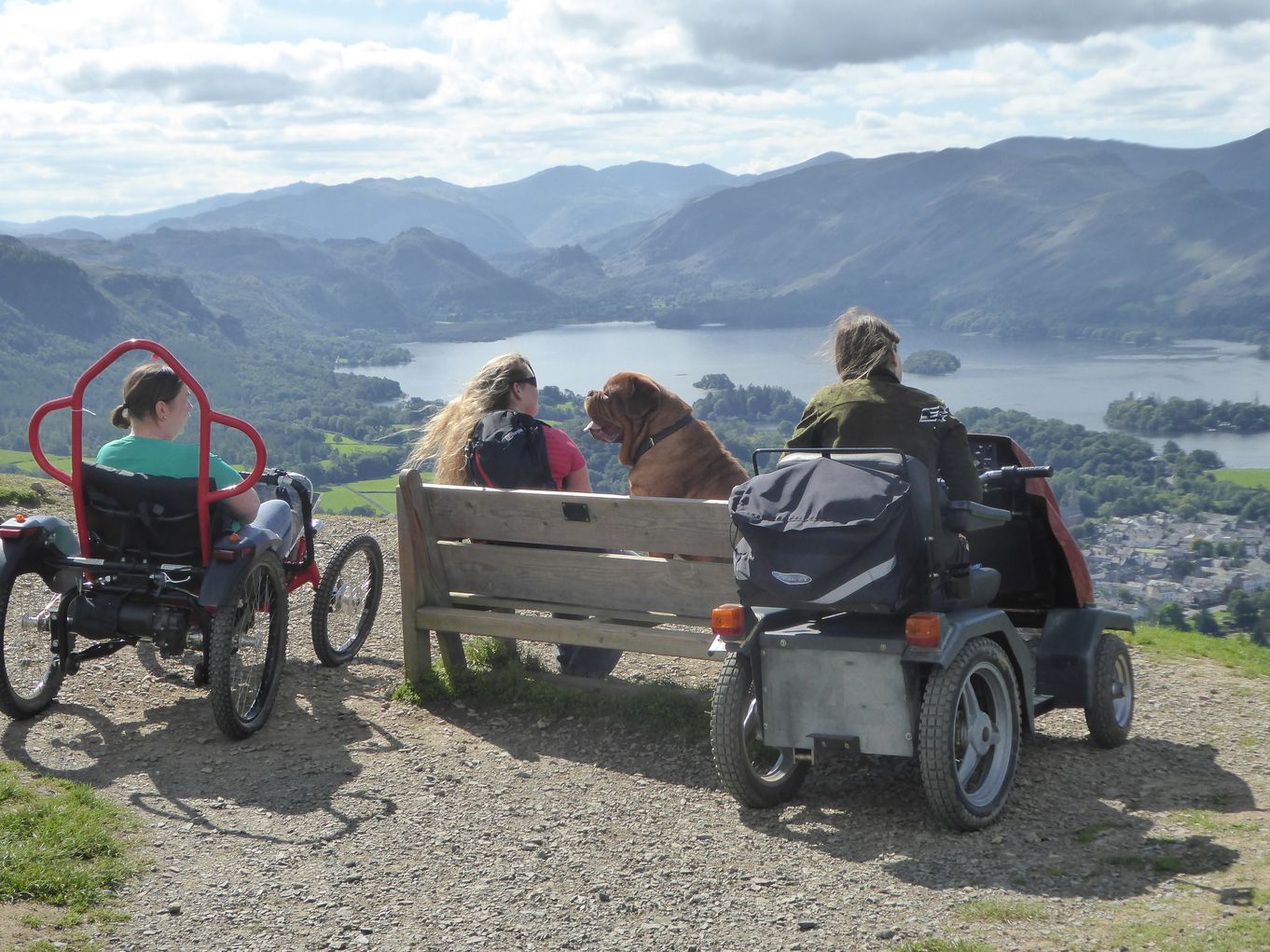 Looking out over Keswick from the bench on Latrigg