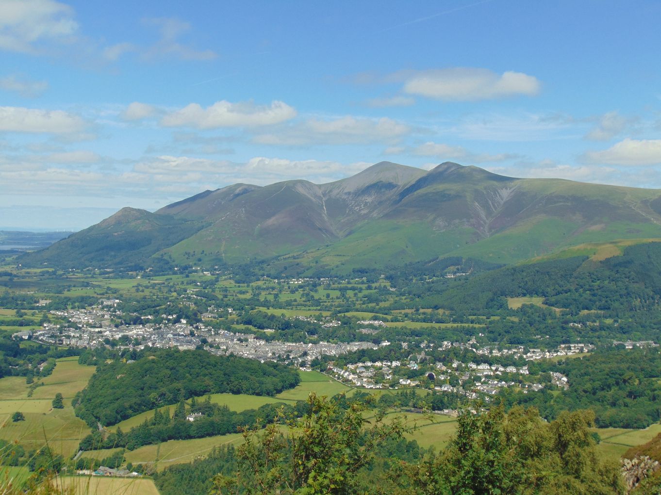 View over Keswick and Skiddaw