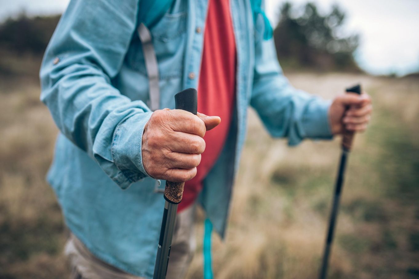 Person using walking poles