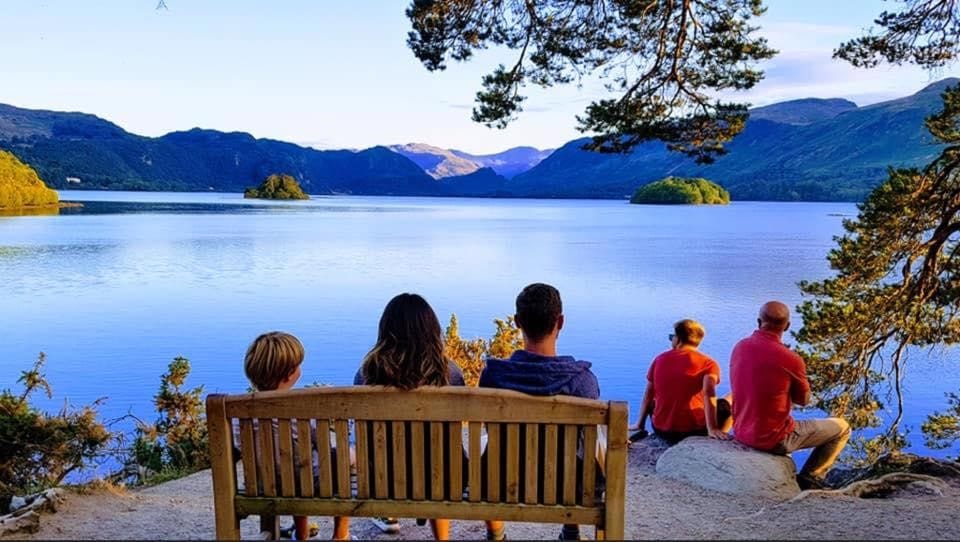 Family enjoying the view at Friars Crag