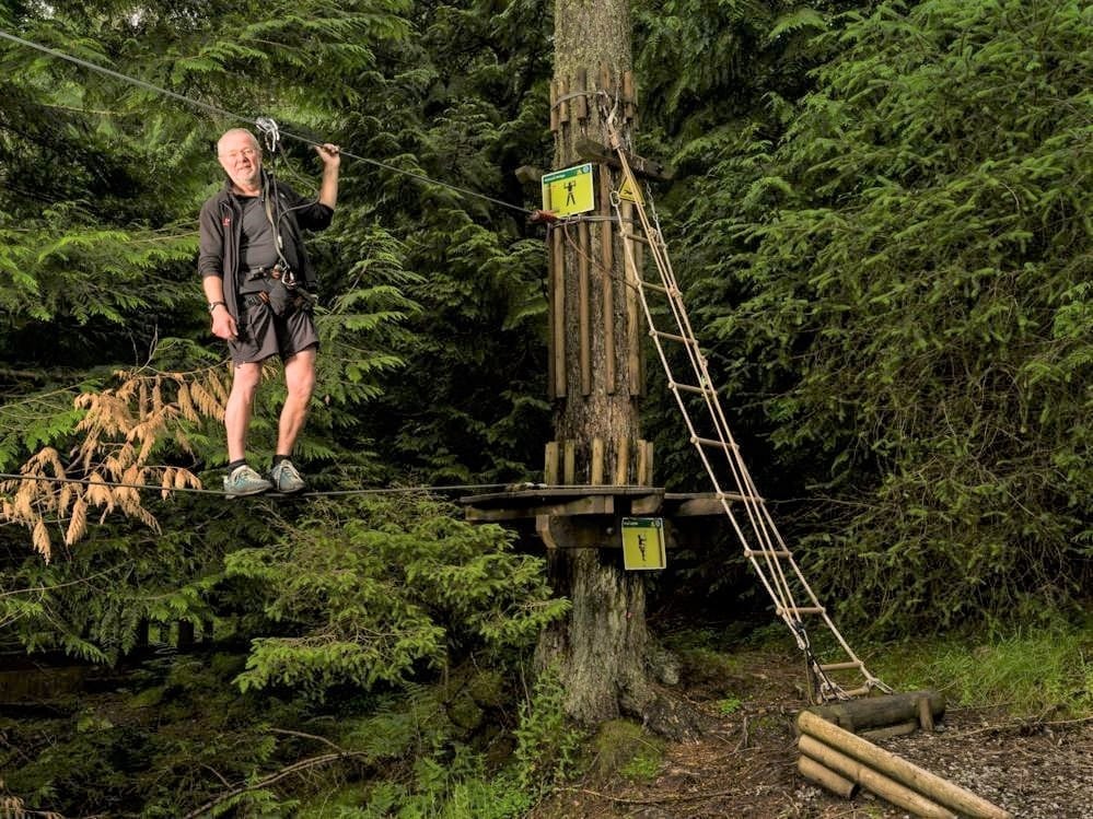 Barry Hobbs, Go Ape on the high wire course