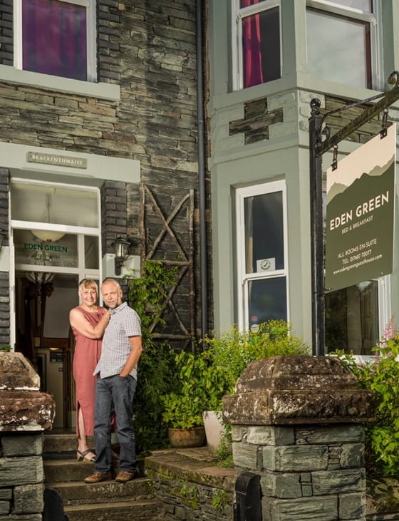 Owners outside Eden Green guest house