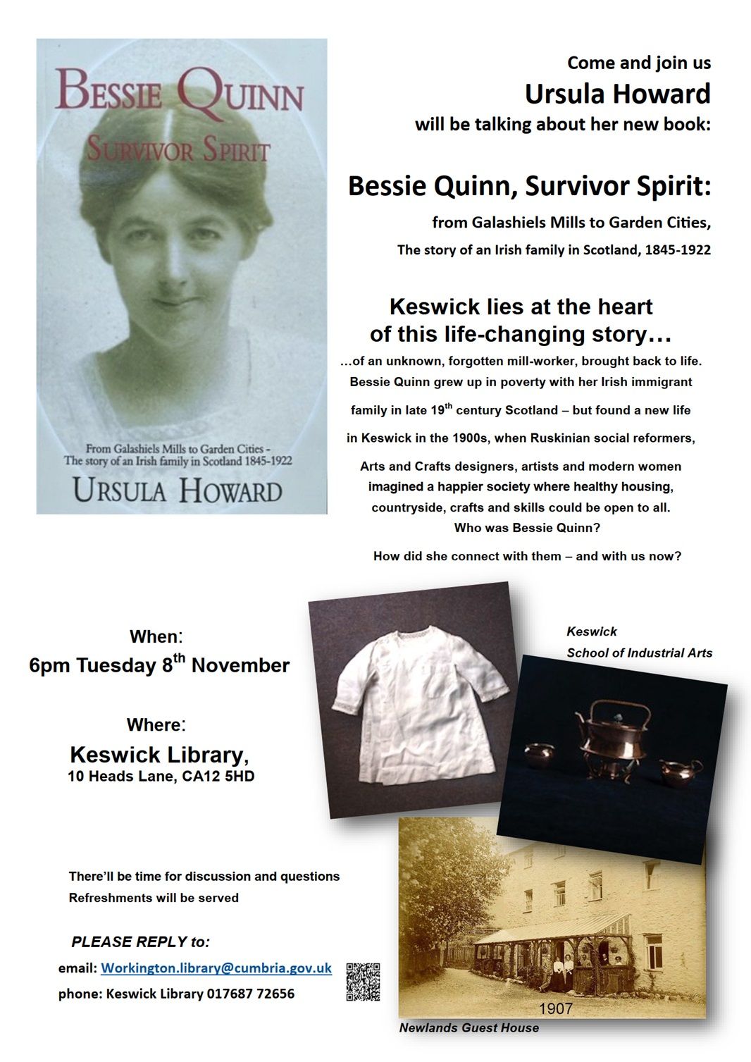 Bessie Quin, Survivor Sprit - Author Talk at Keswick Library