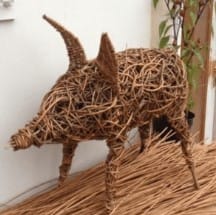 Willow Piglets for the Garden with Willowpool