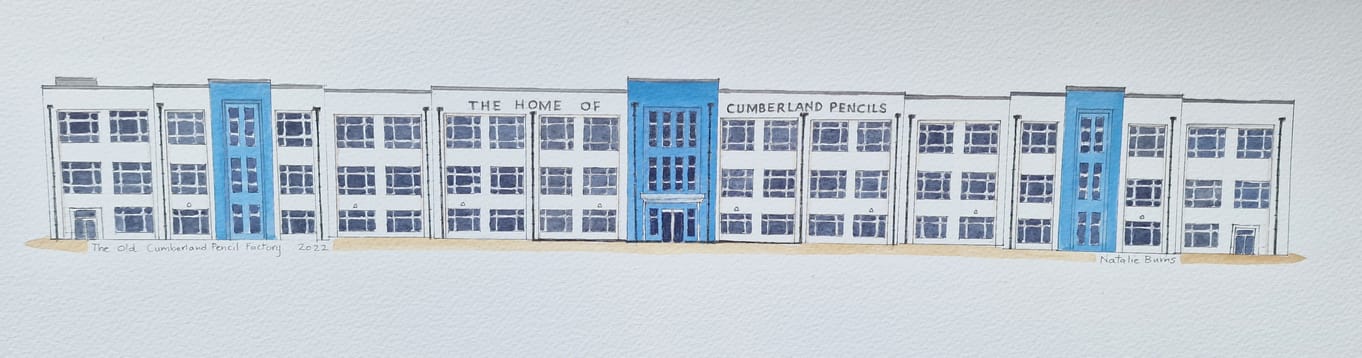 Natalie Burns old Cumberland Pencil factory drawing