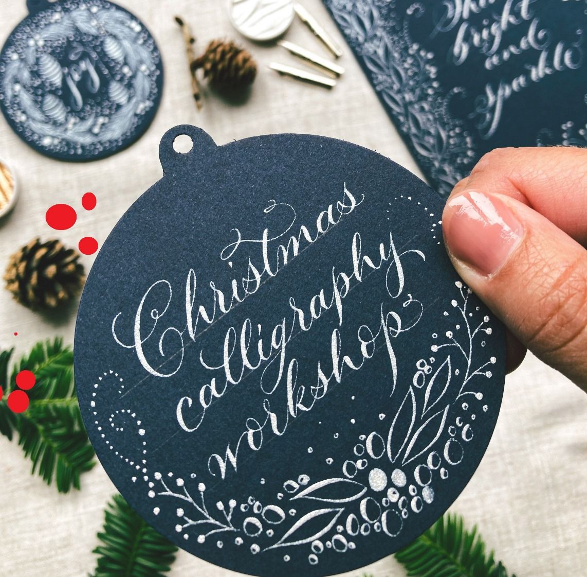 'Gorgeously Swirly Calligraphy' at Christmas with Claire from by Moon and Tide