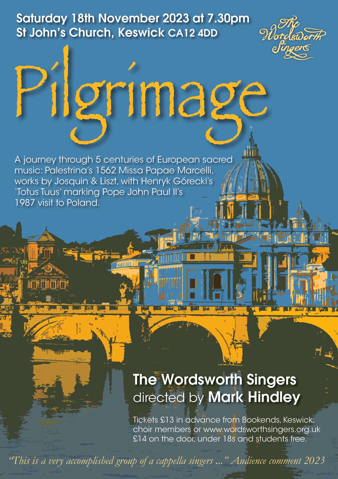 Pilgrimage, a concert by The Wordsworth Singers