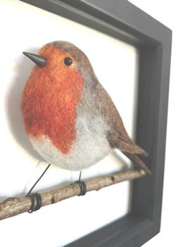 'Needle Felted Garden Birds ~ 'The Robin' with Helen Hammond (low relief) 