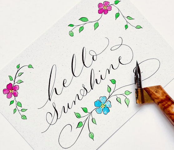 'Gorgeously Swirly Calligraphy in Summer ' with Claire from by Moon and Tide