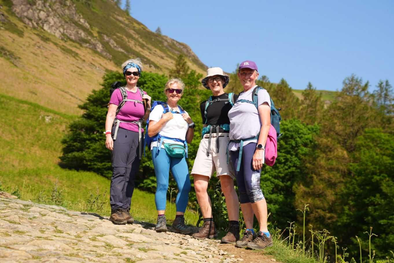 Hikers on the fells at KMF 2024