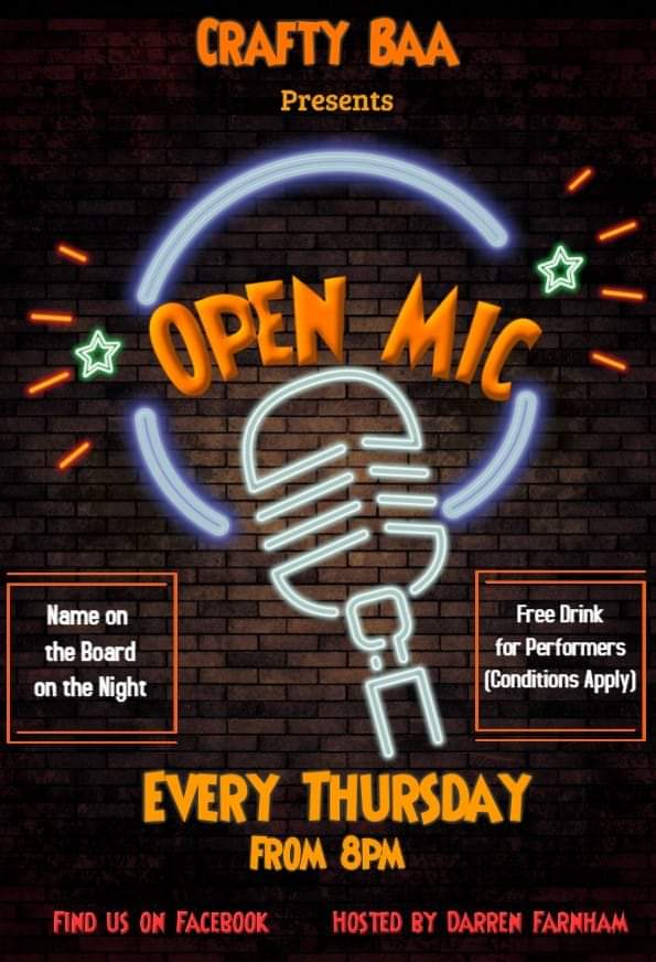 Crafty Baa Open Mic 