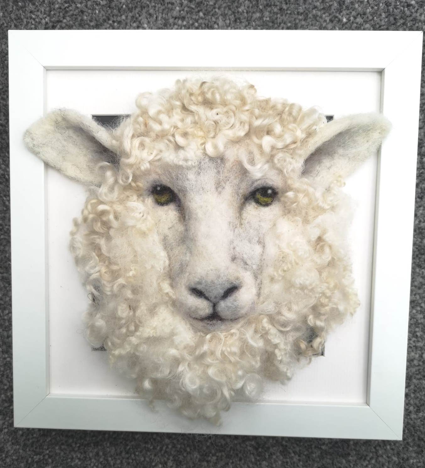 'Needle Felted Sheep Portrait of 