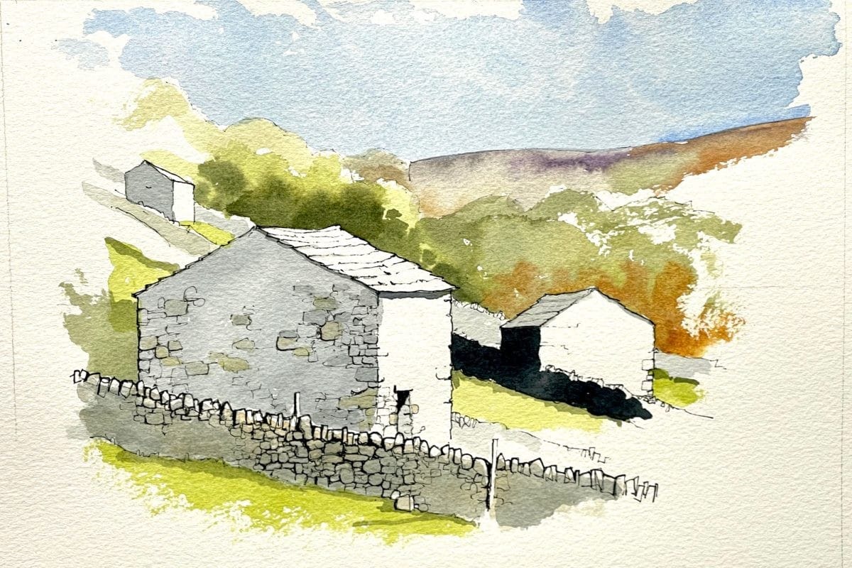 'Buildings in the Landscape' using Line & Wash with John Harrison 