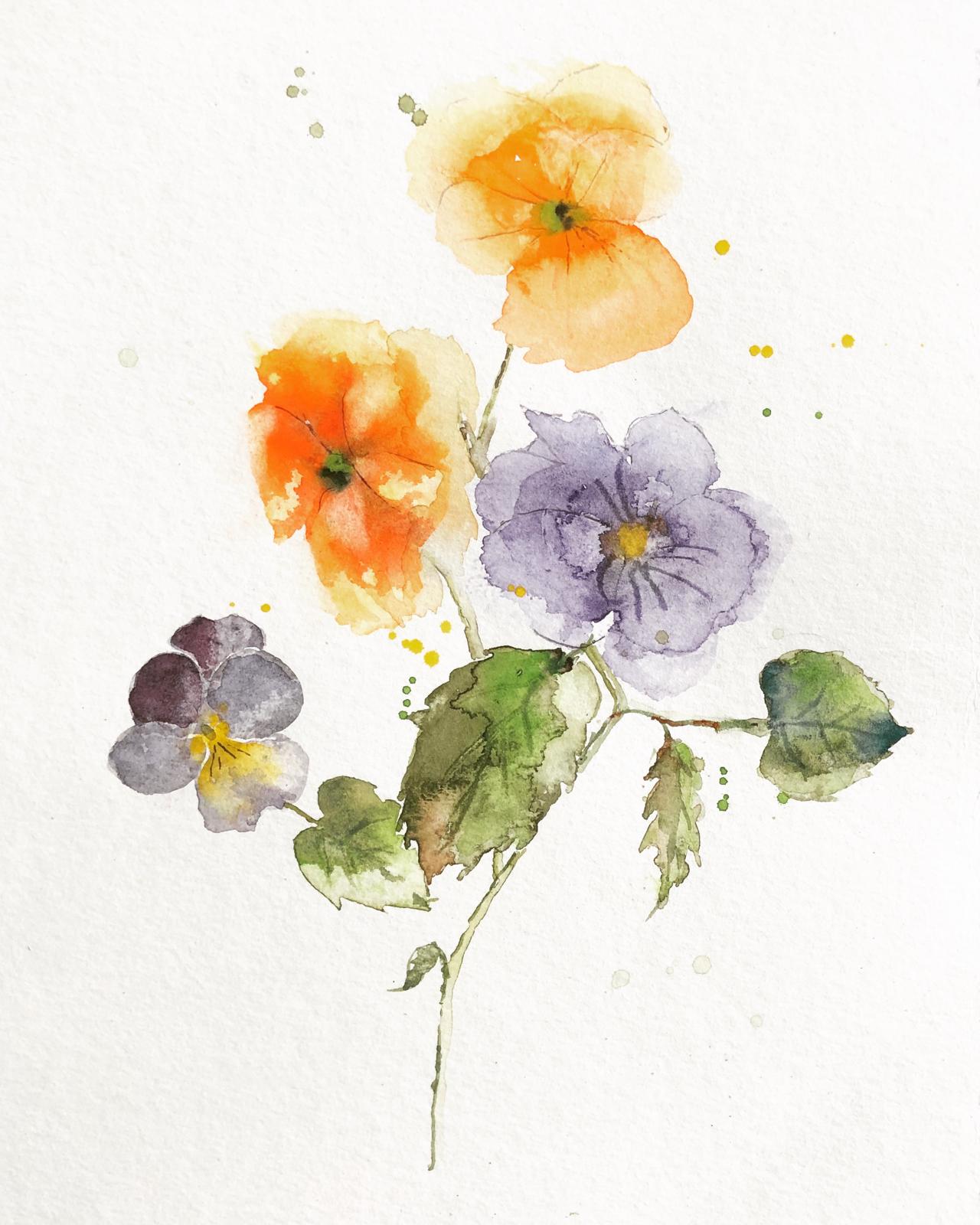 'Loose Botanicals in Watercolours' with an optional hint of Christmas  ...with Lyn Evans