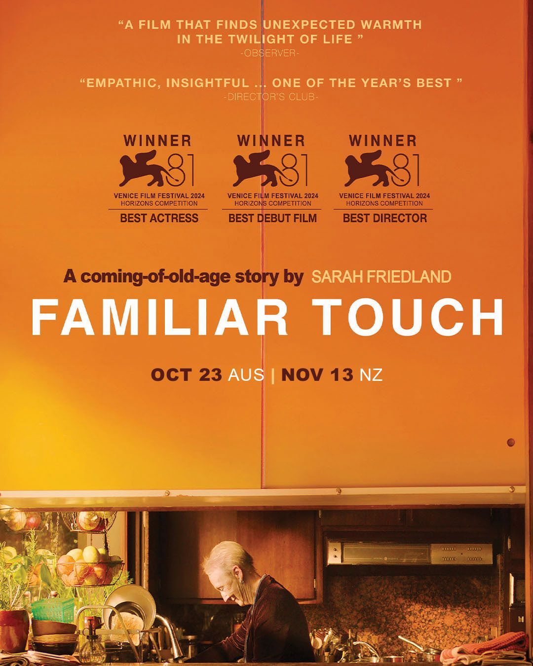 Keswick Film Club Presents: Familiar Touch (12A) 92 mins USA
